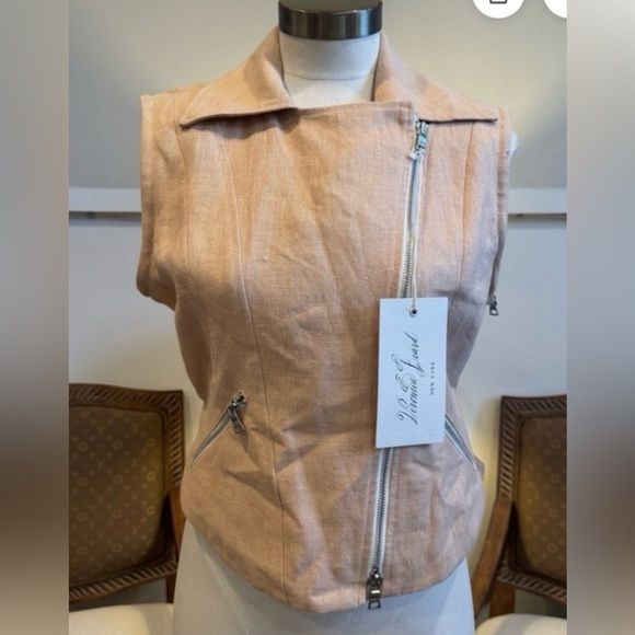 Veronica Beard Linen Biker Jacket - Picture 3 of 3